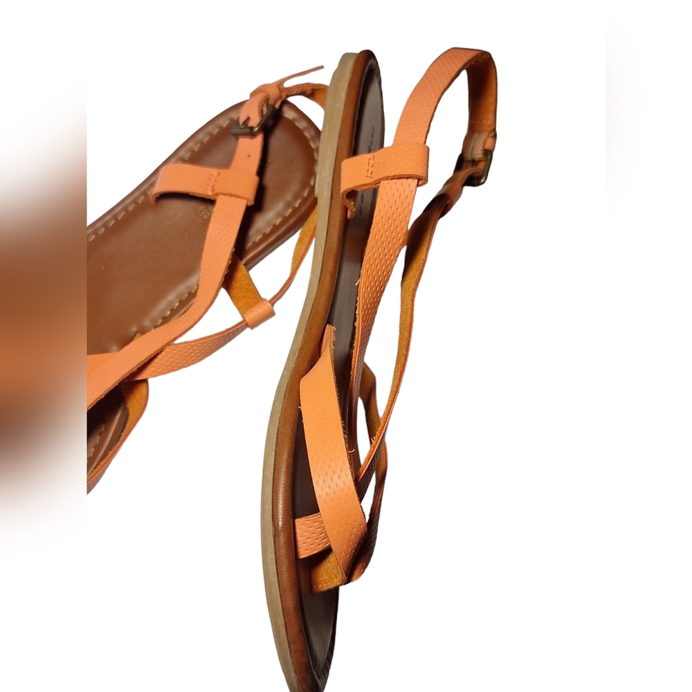 MAURICES strappy sandals EUC women's size 8 Orange and brown - Picture 5 of 8